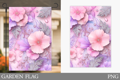 Floral Garden Flag Design. Flowers Garden Flag Sublimation Product Image 1