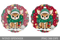 Christmas Deer Wind Spinner. Christmas Wind Spinner Design Product Image 1