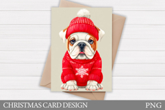 Christmas Card Design. Christmas Dog Card Printable Product Image 1