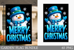 Cute Snowman Garden Flag. Christmas Garden Flag Sublimation Product Image 1