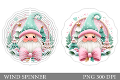 Christmas Gnome Wind Spinner. Christmas Wind Spinner Design Product Image 1