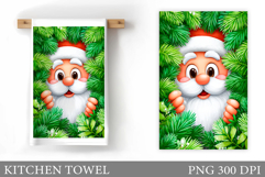 Santa Claus Kitchen Towel. Christmas Kitchen Towel Design Product Image 1