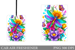 Dragonfly Car Air Freshener. Dragonfly Sublimation Product Image 1