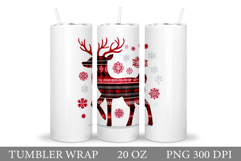 Christmas Deer Tumbler Design. Christmas Tumbler Sublimation Product Image 1