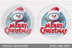 Cute Snowman Wind Spinner. Christmas Wind Spinner Design Product Image 1