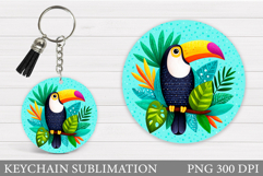 Toucan Keychain Design. Toucan Sublimation Product Image 1