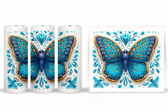 Butterfly Tumbler Sublimation. Flowers Tumbler Design Product Image 2