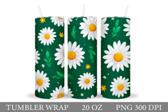 Daisy Flowers Tumbler Design. Flowers Tumbler Sublimation Product Image 1
