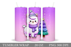 Christmas Lama Tumbler Design. Christmas Tumbler Sublimation Product Image 1