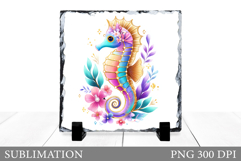 Seahorse Slate Design. Seahorse Sublimation Product Image 1