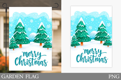 Christmas Tree Garden Flag. Christmas Garden Flag Design Product Image 1