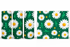 Daisy Flowers Tumbler Design. Flowers Tumbler Sublimation Product Image 2