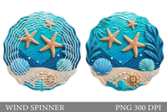 Starfish Wind Spinner Design. Starfish Sublimation Product Image 1