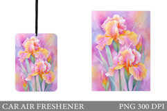 Floral Car Air Freshener. Flowers Car Air Freshener Design Product Image 1