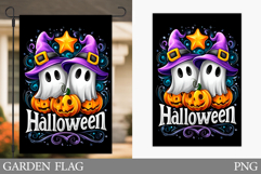 Halloween Garden Flag Design. Halloween Pumpkin Garden Flag Product Image 1