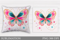 Butterfly Pillow Design. Butterfly Sublimation Product Image 1