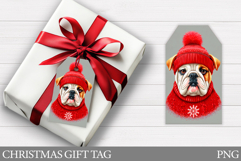 Christmas Gift Tag Design. Christmas Dog Gift Tag Printable Product Image 1