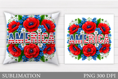 Patriotic Pillow Design. Patriotic Sublimation Product Image 1