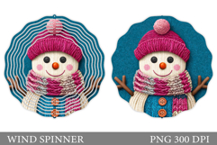 Christmas Wind Spinner. Cute Snowman Wind Spinner Design Product Image 1
