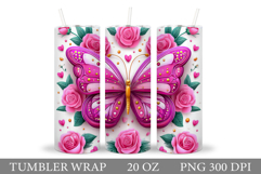 Butterfly Tumbler Sublimation. Butterfly Sublimation Product Image 1