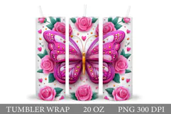 Butterfly Tumbler Sublimation. Butterfly Sublimation Product Image 1