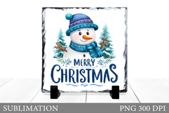 Cute Snowman Sublimation. Snowman Slate Design Product Image 1