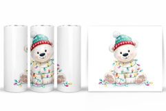 Polar Bear Tumbler Design. Christmas Tumbler Sublimation Product Image 2