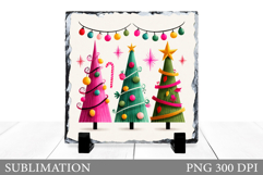 Christmas Tree Slate Design. Christmas Tree Sublimation Product Image 1