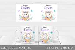 Easter Bunny Mug Design. Easter Mug Sublimation Product Image 1