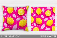 Lemons Pillow Design. Lemons Sublimation Product Image 1