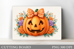 Halloween Cutting Board. Pumpkin Cutting Board Sublimation Product Image 1