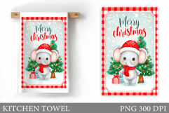 Cute Elephant Kitchen Towel. Christmas Kitchen Towel Design Product Image 1