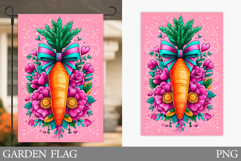 Carrot Garden Flag Design. Flowers Garden Flag Sublimation Product Image 1