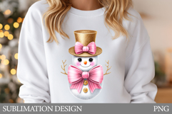 Cute Snowman Sublimation. Snowman T-Shirt Sublimation Product Image 1