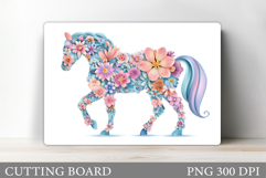 Horse Cutting Board Design. Horse Sublimation Product Image 1