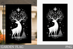 Reindeer Garden Flag. Christmas Garden Flag Sublimation Product Image 1