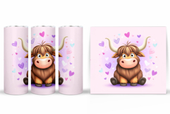 Valentines Cow Tumbler. Valentines Tumbler Sublimation Product Image 2
