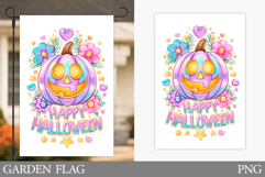 Halloween Garden Flag Design. Halloween Pumpkin Garden Flag Product Image 1