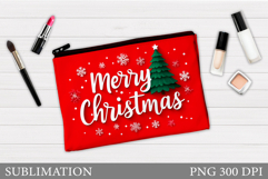 Merry Christmas Cosmetics Bag. Christmas Makeup Bag Design Product Image 1