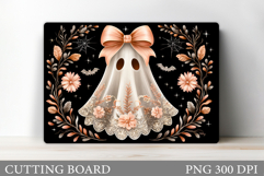 Cute Halloween Cutting Board. Cute Ghost Cutting Board Product Image 1