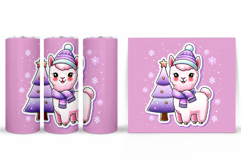 Christmas Lama Tumbler Design. Christmas Tumbler Sublimation Product Image 2
