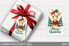 Christmas Giraffe Gift Tag. Christmas Gift Tag Printable Product Image 1