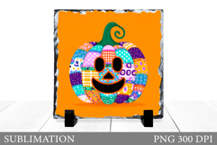 Halloween Pumpkin Slate Design. Halloween Sublimation Product Image 1