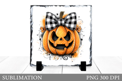 Halloween Pumpkin Slate Design. Halloween Sublimation Product Image 1