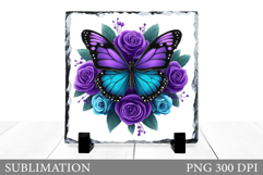 Butterfly Sublimation. Butterfly Slate Design Product Image 1