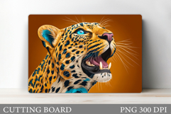 Leopard Cutting Board Design. Leopard Sublimation Product Image 1