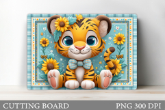 Cute Tiger Kitchen Cutting Board. Tiger Cutting Board Design Product Image 1