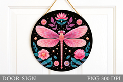 Dragonfly Door Sign Sublimation. Dragonfly Sublimation Product Image 1