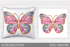 Butterfly Pillow Design. Butterfly Sublimation Product Image 1