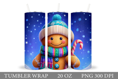 Gingerbread Tumbler Design. Christmas Tumbler Sublimation Product Image 1